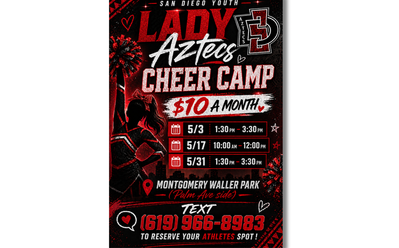 LADY AZTECS CHEER CLINICS CONTINUE